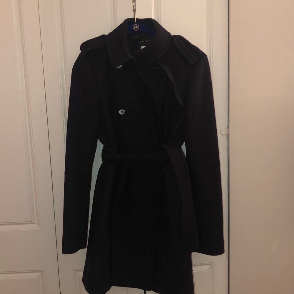 Navy blue pea coat
